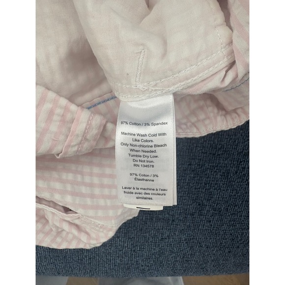 Vineyard Vines‎ Pink Seersucker Whale Embroidered Shorts Womens Size 6 - Picture 6 of 6